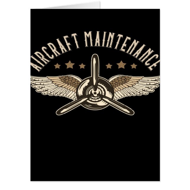 Aircraft Maintenance | Cool Design Card (Front)