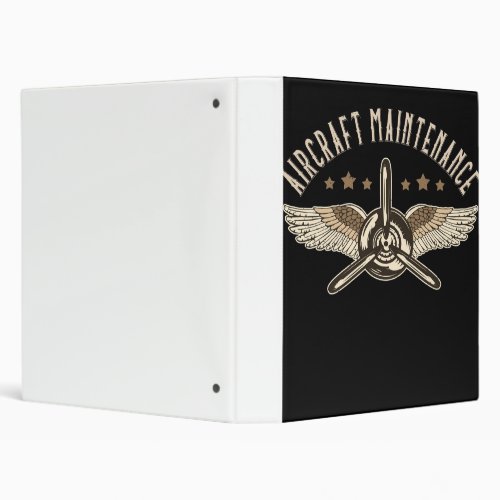 Aircraft Maintenance  Cool Mechanic Design 3 Ring Binder