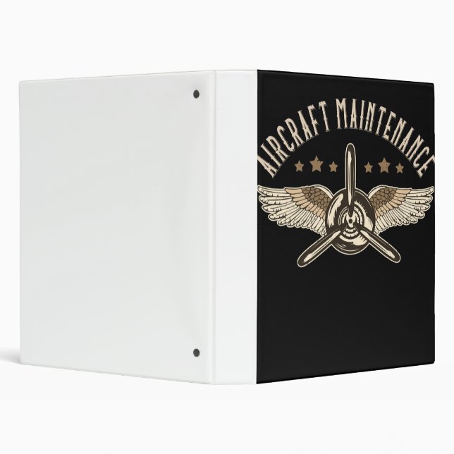 Aircraft Maintenance | Cool Mechanic Design 3 Ring Binder (Background)