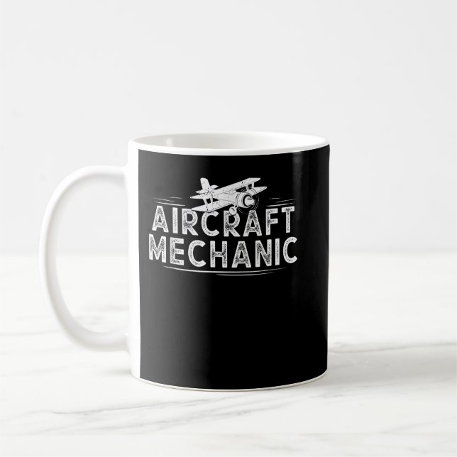 Aircraft Mechanic Airplane Mechanic Aviation Outfi Coffee Mug (Left)