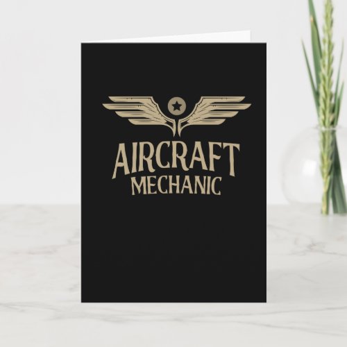 Aircraft Mechanic Aviation Airplane Maintenance Card