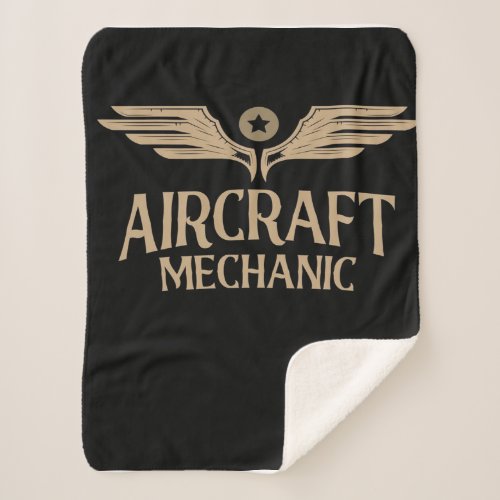 Aircraft Mechanic Aviation  Cute Gift Sherpa Blanket