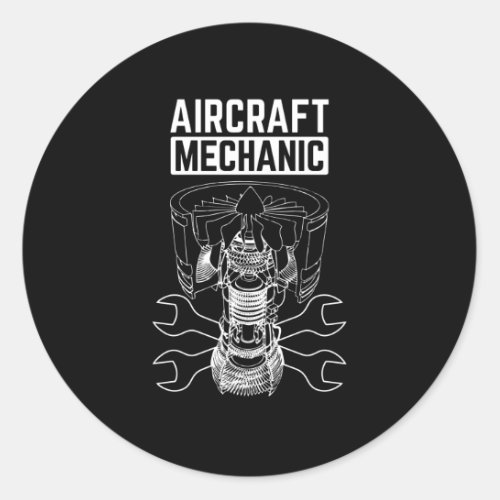 Aircraft Mechanic Classic Round Sticker