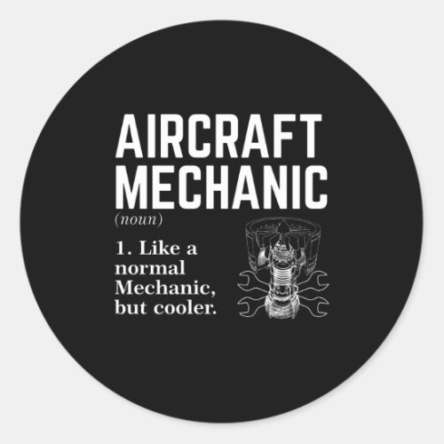 Aircraft Mechanic Classic Round Sticker