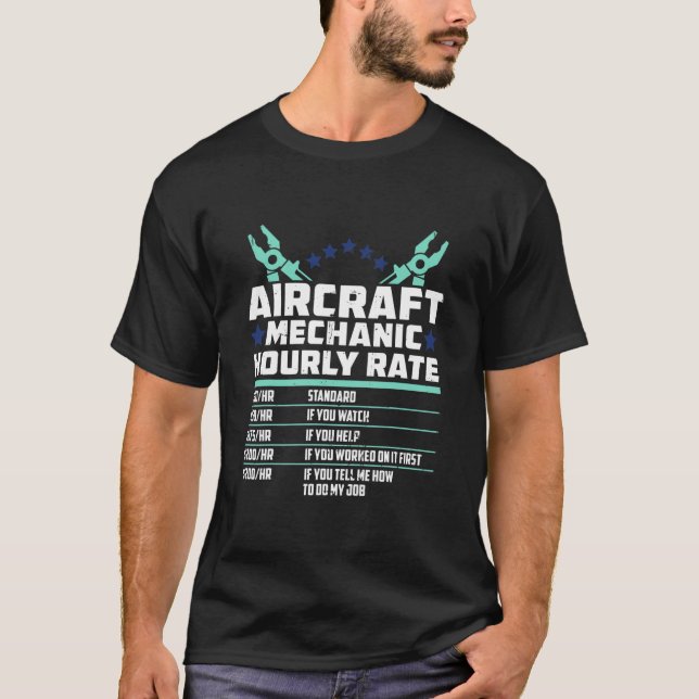 Aircraft Mechanic Engineer Airplane Technician  T-Shirt (Front)
