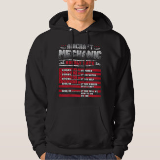 Aircraft Mechanic Hourly Rate Aircraft Mechanic Hoodie
