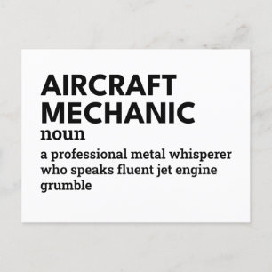 Aircraft Mechanic – Humor Definition Holiday Postcard