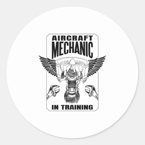 Aircraft Mechanic in Training Classic Round Sticker