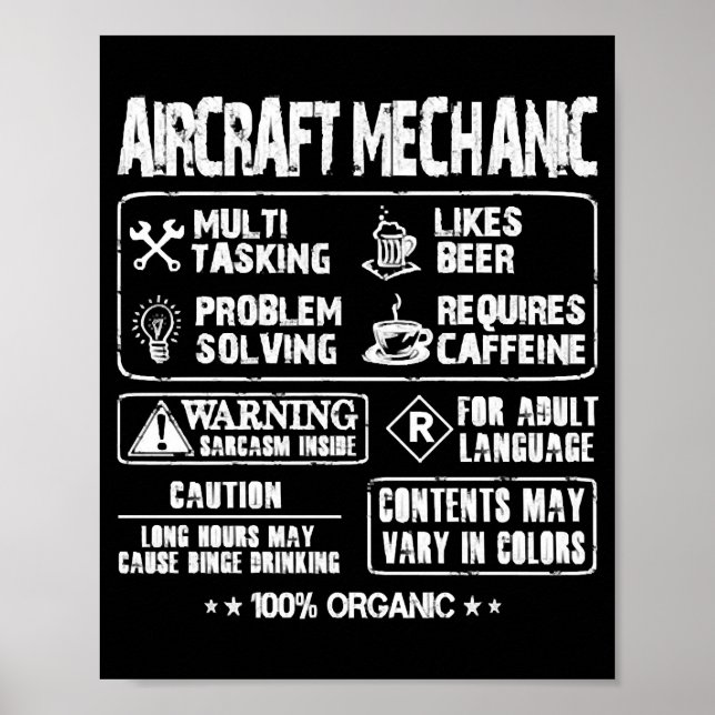 Aircraft mechanic - Mechanic multi tasking t - s Poster (Front)