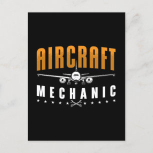 Aircraft Mechanic Plane Aviation Fix Airplanes Holiday Postcard
