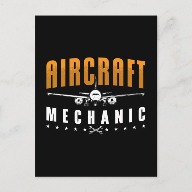 Aircraft Mechanic Plane Aviation Fix Airplanes Holiday Postcard (Front)