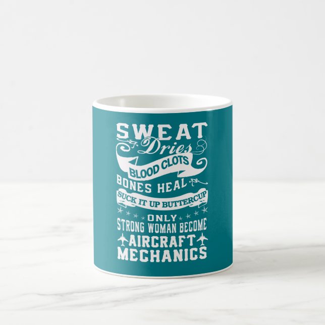 Aircraft Mechanic Woman Coffee Mug (Center)