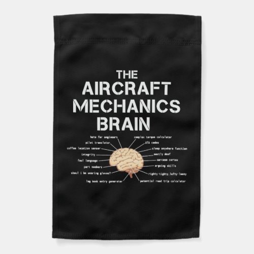 Aircraft Mechanics Brain Funny Airplane Helicopter Garden Flag