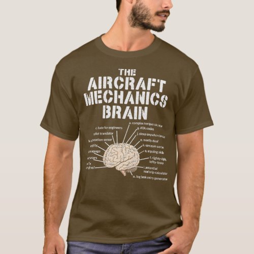Aircraft Mechanics Brain Shirt Aviation Gift   1 