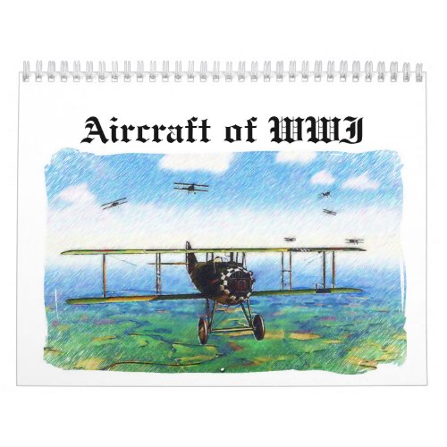 Aircraft of WWI Calendar