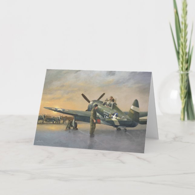 Aircraft-P47 Thunderbolt Greetings Card (Front)