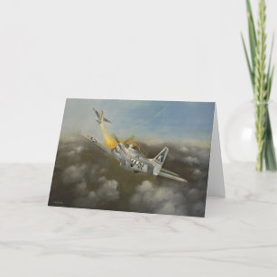 Aircraft P51 Mustang Greetings Card