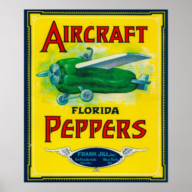 Aircraft Pepper Label Poster (Front)