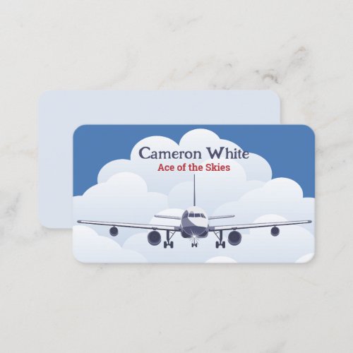 Aircraft Pilot Custom QR Business Card