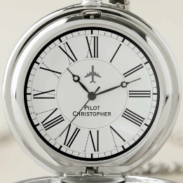 Aircraft Pilot Pocket Watch