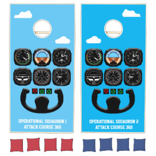 Aircraft Pilots Instrumentation Panel Cornhole Set