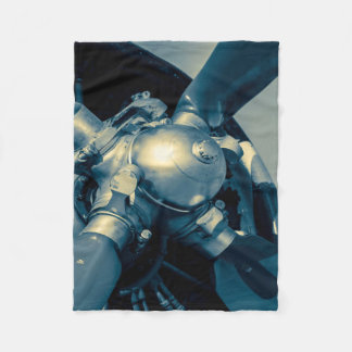 Aircraft Propeller Fleece Blanket