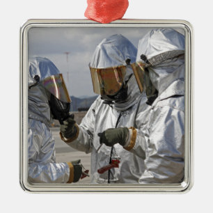 Aircraft Rescue Firefighter Marines Metal Ornament