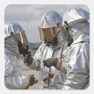 Aircraft Rescue Firefighter Marines Square Sticker