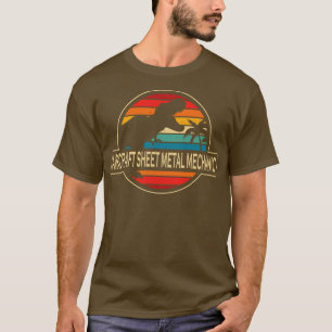 Aircraft Sheet Metal Mechanic Dinosaur T-Shirt