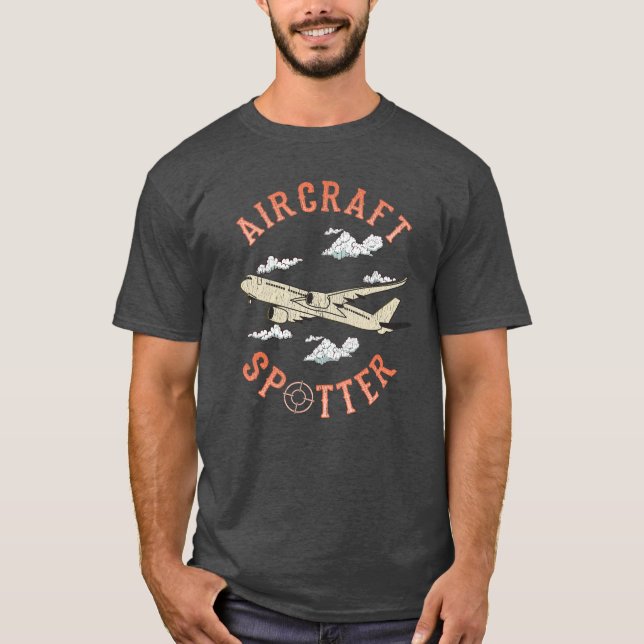 Aircraft Spotter Plane Hobby T-Shirt (Front)