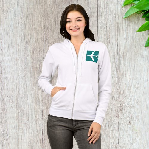 Aircraft Symbol Womens Full_Zip Hoodie