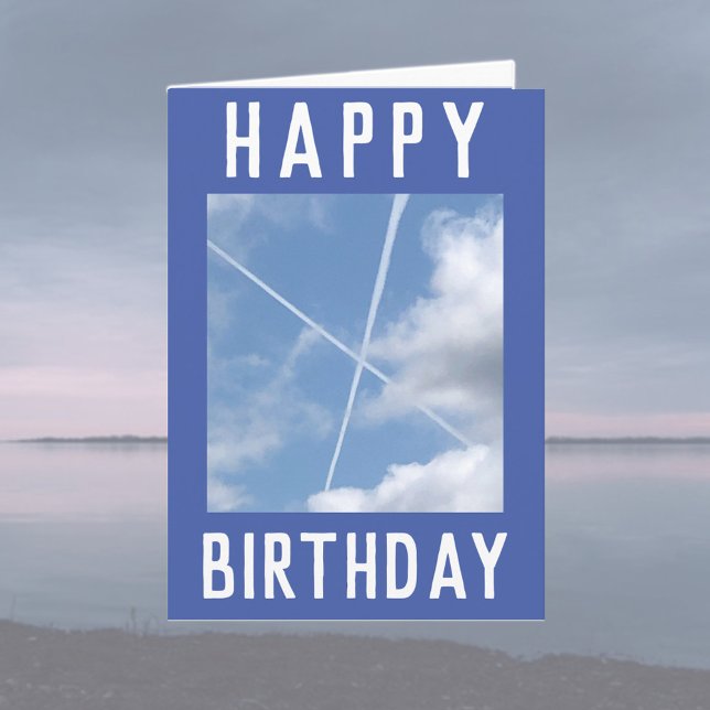 Aircraft Trails form a Saltire in the Sky Card (Creator Uploaded)