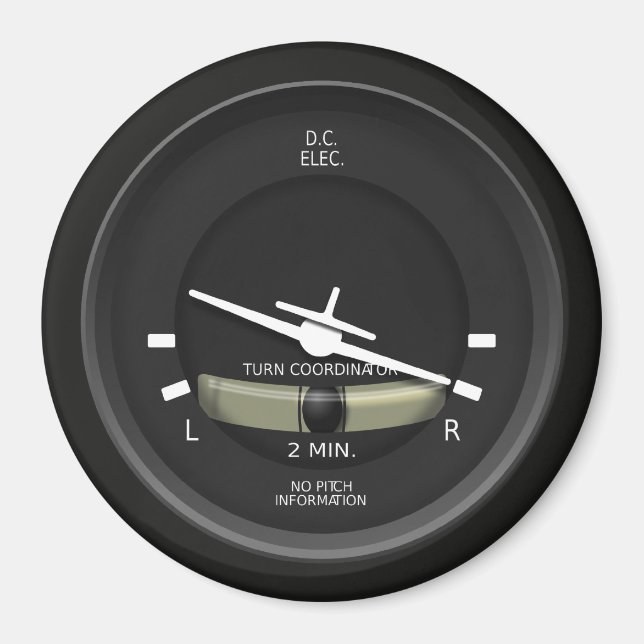 Aircraft Turn Coordinator Instrument Magnet (Front)