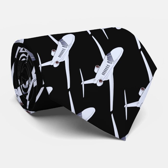 Aircraft with black backround tie (Rolled)
