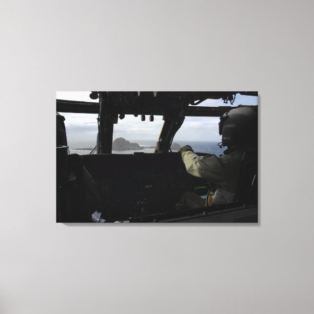 Aircrews approach Farallon Island Canvas Print (Front)
