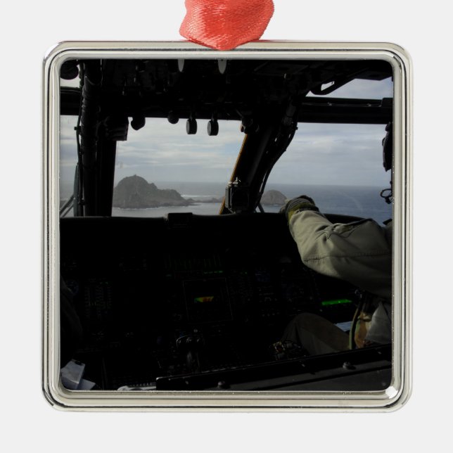 Aircrews approach Farallon Island Metal Ornament (Front)