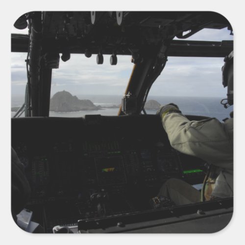 Aircrews approach Farallon Island Square Sticker