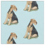Airdale Dog Art Fabric