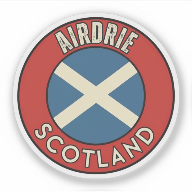 Airdrie, Scotland Sticker (Front)