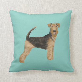 Airedale  Airedale Terrier  Love  Dog Love  Dog Throw Pillow by FriendlyPets at Zazzle