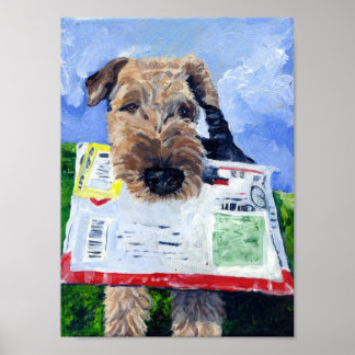 Airedale Airemail Poster. Poster