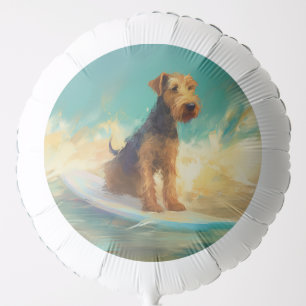Airedale Beach Surfing Painting  Balloon