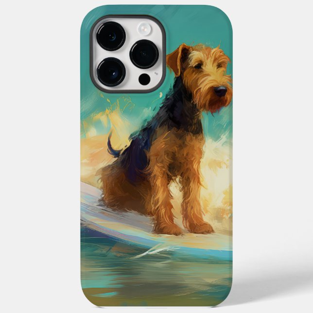 Airedale Beach Surfing Painting  Case-Mate iPhone Case (Back)
