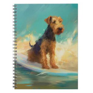 Airedale Beach Surfing Painting Notebook