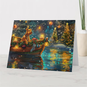 Airedale Christmas Festive Voyage Card