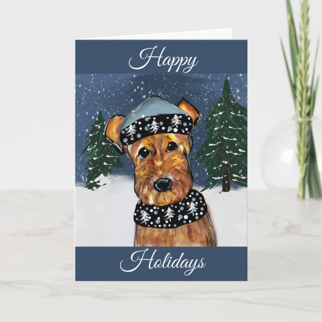 AIREDALE CHRISTMAS HOLIDAY CARD (Front)