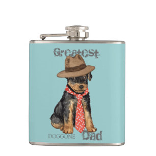 Airedale Dad Flask