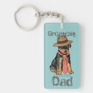 Airedale Dad Keychain