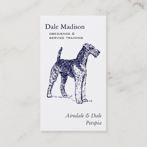 Airedale Dog Business Business Card Template