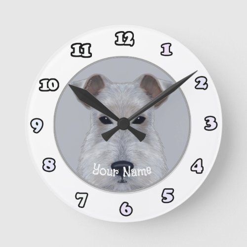 Airedale Dog  custom name clock